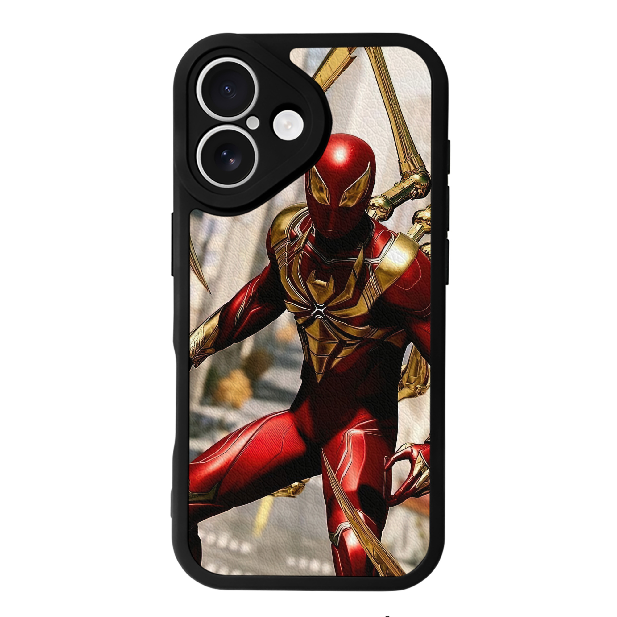Spider Man スパイダーマン 【iPhone 16シリーズ対応】シリコンスマホケース（レザー調） 材質：シリコン